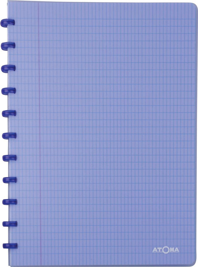Atoma trendy schrift, ft a4, 144 bladzijden, commercieel geruit, transparant blauw