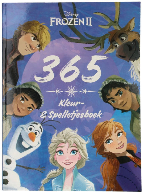 Disney frozen kleur en spelletjesboek - 365 activiteiten - voor vakantie - a4 formaat
