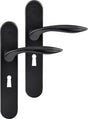 Differnz | groningen deurkruk | ovaal schild | sleutel 56 mm | zwart