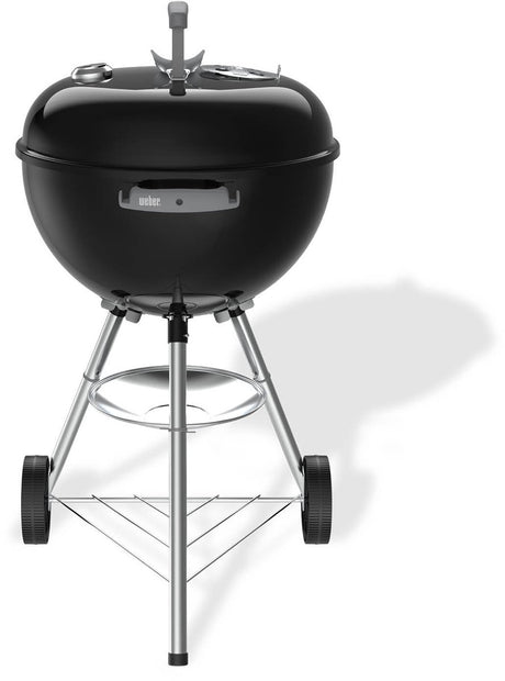 Weber bar-b kettle - ø 47 cm grillrooster - houtskoolbarbecue - zwart - asopvangschaal - 2 duurzame weersbestendige wielen - dekselthermometer - 2 gereedschapshaken - kras- en roestbestendig