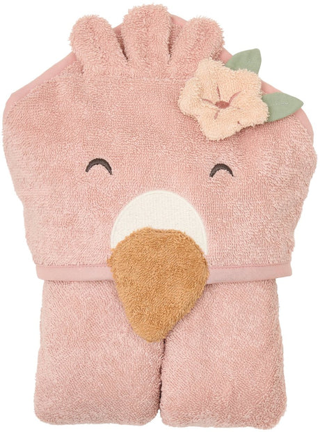 Little dutch blooming safari badjas - flamingo - roze - 98 104