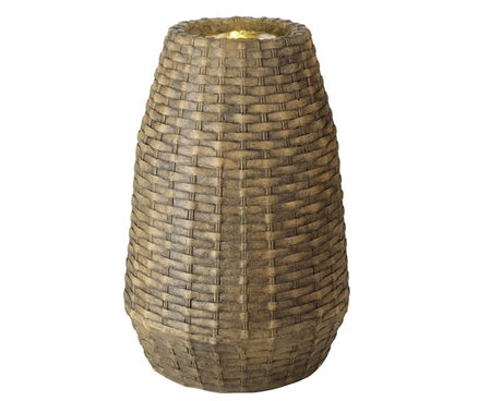 Lumineo led fontein wicker 35x50cm buiten natuurkleur