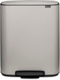 Brabantia bo prullenbak - 60 liter - 1 vak - soft grey