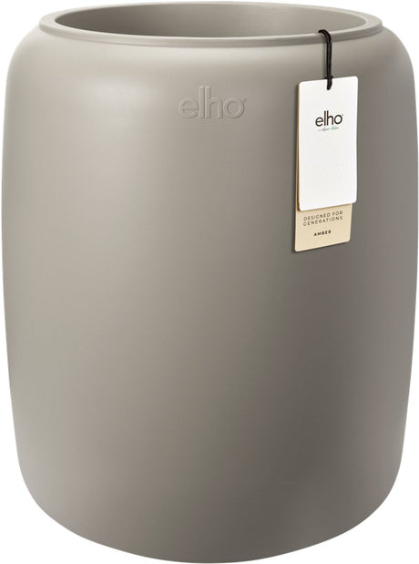 Elho amber beads medium 40 - bloempot voor binnen buiten - 100% gerecycled plastic - ø 39.2 x h 47.6 cm - balanced beige