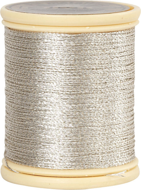 Creotime dmc metallic draad zilver, 40m