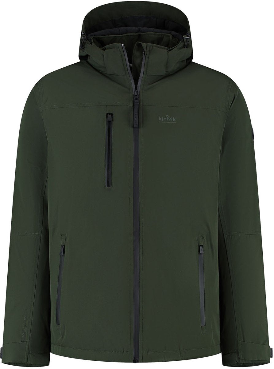 Kjelvik lemmy heren outdoorjas - groen