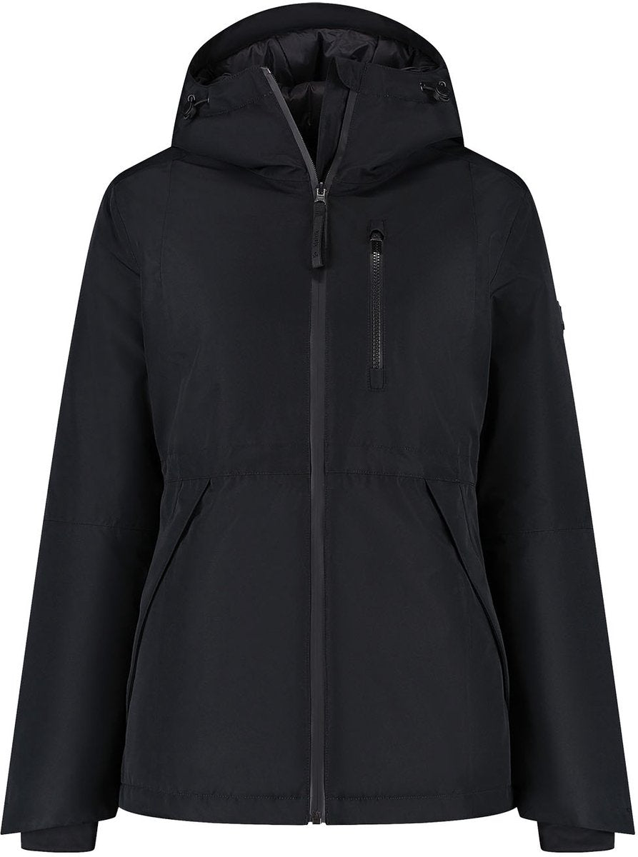 Kjelvik nela dames outdoorjas - zwart