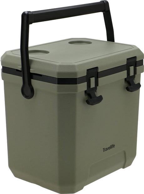 Travellife magnus koelbox 23l groen - houdt 48 uur koel - geschikt voor 1,5l flessen - robuust en hoogwaardig