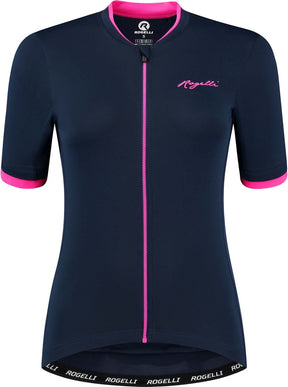 Rogelli essential fietsshirt - korte mouwen - dames - groen, roze - maat m