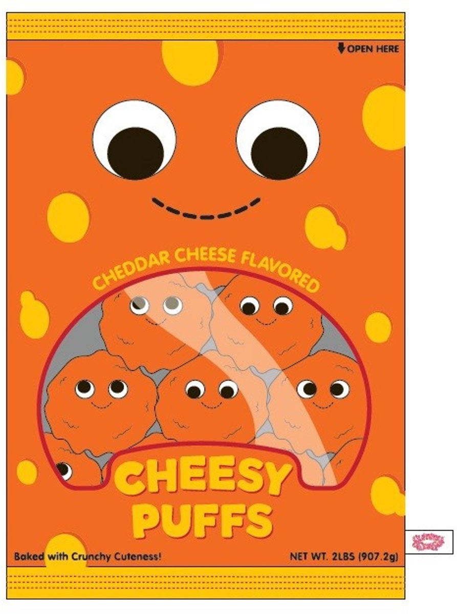 Kidrobot yummyworld xl cheese puff - arnold and the puffs 24 inch plush