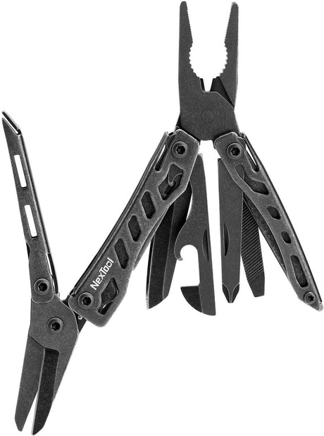 Nextool mini flagship – multitool 10-in-1 – compact handzaam – zwart rvs