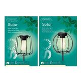Lumineo led solar lantaarn op steker ø13cm. hoogte 49 cm.