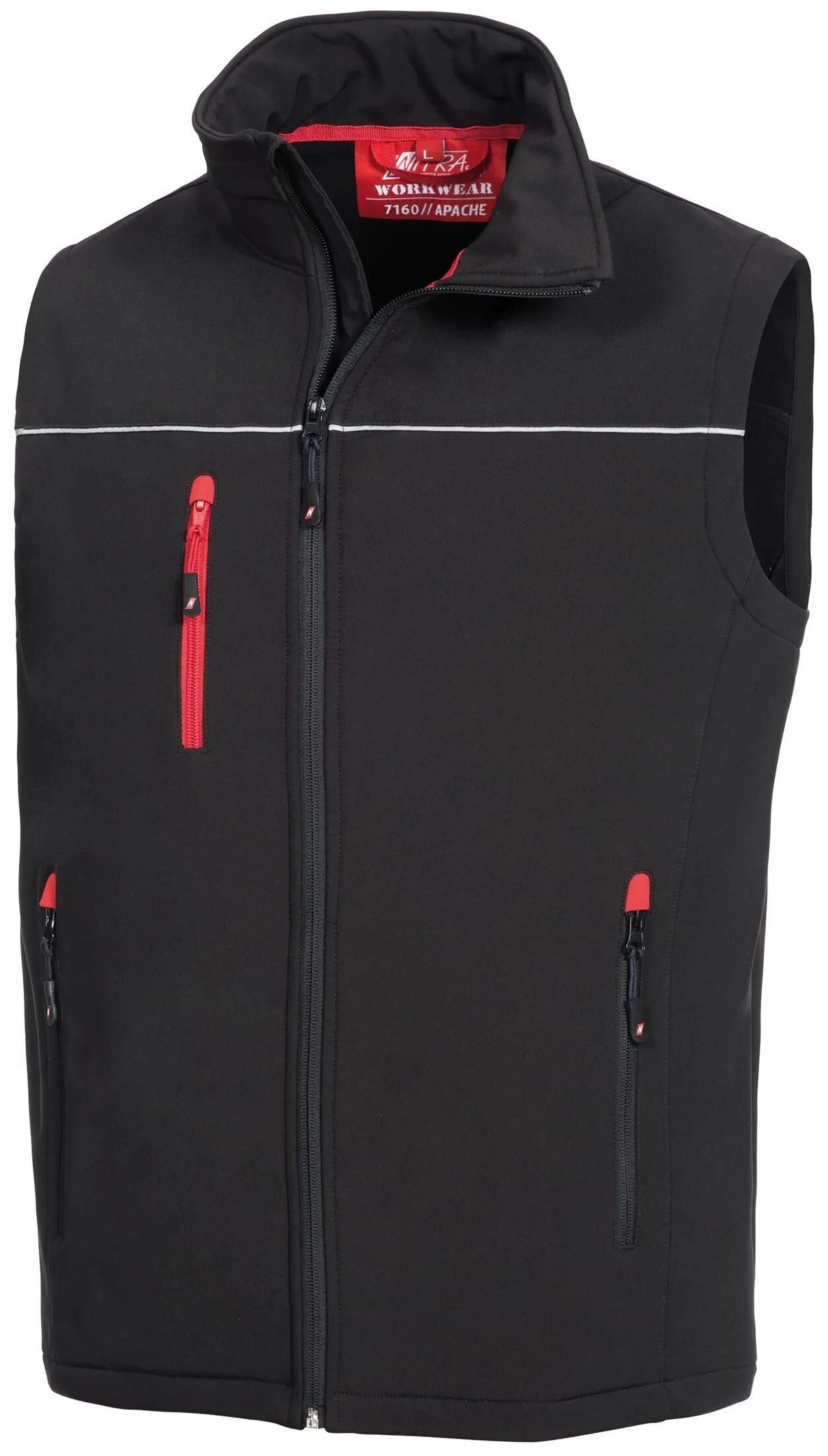 Nitras safety softshell vest motion tex light softshell vest gr. xl motion tex light black