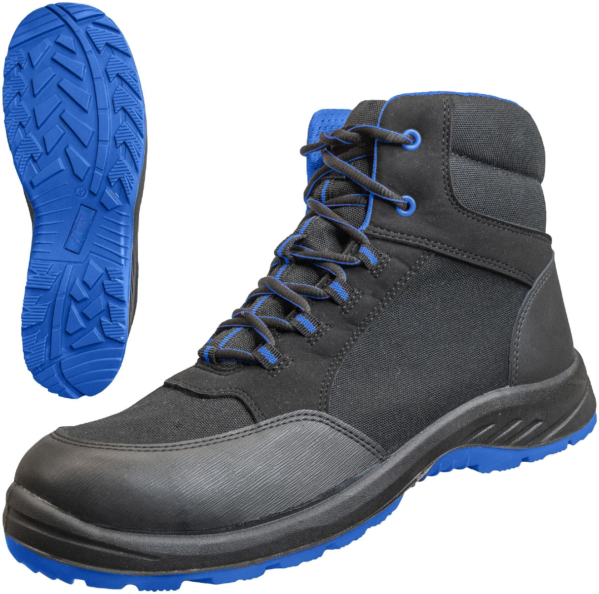 Nitras safety stiefel solid step mid safety boots gr. 44 solid step mid blue