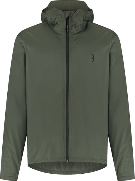 Bbb cycling multishield regenjas fiets: urban sport - waterdicht 10k en ademend - heren dames fietsjas - olijfgroen - maat xxl - bbw-475