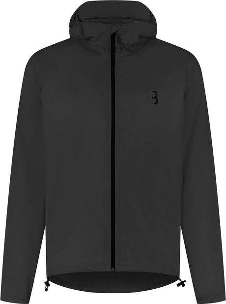 Bbb cycling multishield regenjas fiets: urban sport - waterdicht 10k en ademend - heren dames fietsjas - zwart - maat m - bbw-475 m