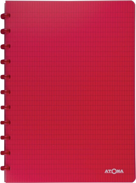 Atoma trendy schrift, ft a4, 144 bladzijden, commercieel geruit, transparant rood
