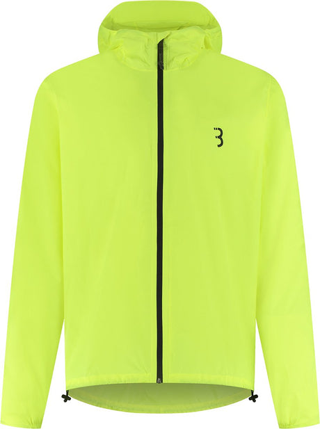 Bbb cycling multishield regenjas fiets: urban sport - waterdicht 10k en ademend - heren dames fietsjas - neon geel - maat l - bbw-475 l
