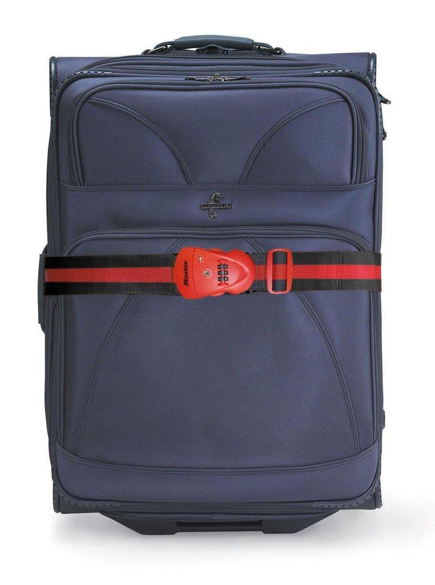 Masterlock - kofferriem met tsa slot - 190 cm - rood zwart