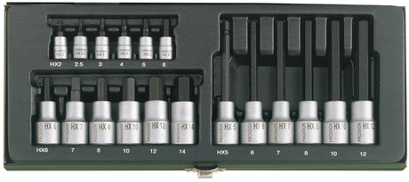 Proxxon dopsleutel set inside hexagon set 18-t.