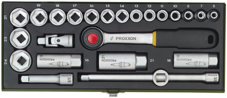 Proxxon industrial - dopsleutelset 3 8 (24-dlg.)