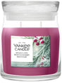 Yankee candle - sparkling winterberry medium geurkaars - 50 branduren - 2 lonten