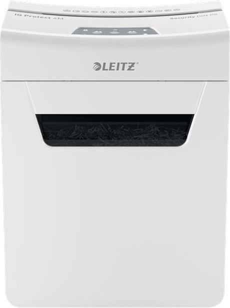 Leitz iq protect premium 4m ultrastille papierversnipperaar p5 - micro snippers - tot 4 vel - 14l - wit
