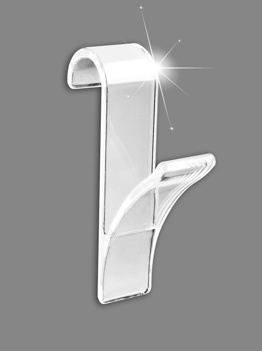 Wenko handdoekhaak voor radiator transparant kunststof set van 2 stuks - handdoekhaakjes - handdoekhouder