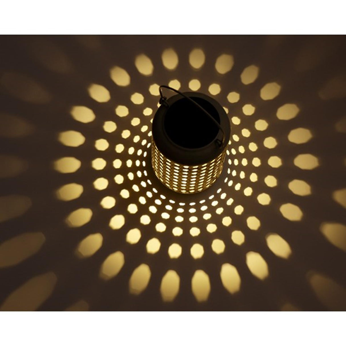 Lumineo led solar lantaarn ø12-h17cm metaal warmwit