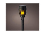 Lumineo solar fakkel kunststof vlam effect ø7,5xh27cm-12l verpakking a 4 stuks