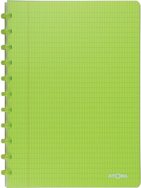 Atoma trendy schrift - a4 - 144 bladzijden - commercieel geruit - transparant groen - 1 stuks