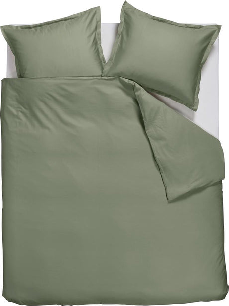 Ambiante satin uni dekbedovertrek - tweepersoons - 200x200 220 cm - groen