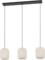 Eglo belgrave hanglamp - e27 - 88 cm - zwart wit - papier