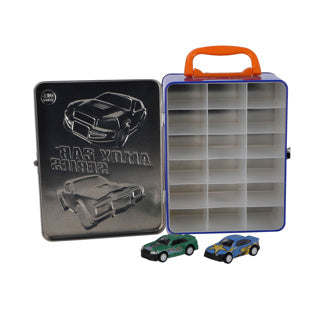 Rapid wheels opbergbox metaal met 2 diecast freewheel auto's | 2 stuks