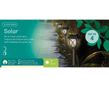 Lumineo solar stake light l10-w10-h33cm set van 4 zwart