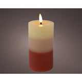 Lumineo led kaars vlamefffect verloop 11cm terra