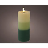 Lumineo led kaars vlamefffect verloop 15cm groen