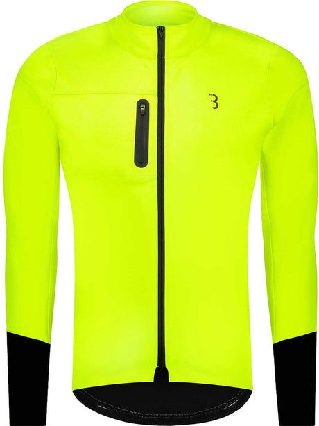 Bbb cycling coldguard fietsjack - winterjas - winddicht en waterafstotend - racefiets kleding - neon geel - maat m - bbw-456 m