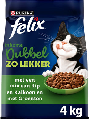 Felix dubbel zo lekker inhome - kip kalkoen - 4 x 4kg