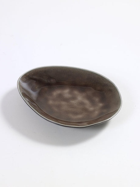 Serax - pascale naessens pure - ovaal bord s - bruin - 4 stuks