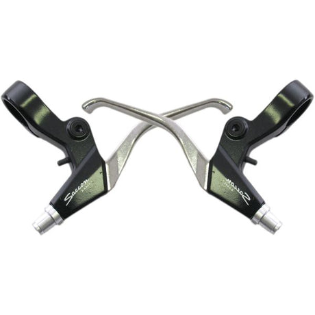 Saccon remgreepset v-brake - 3 vingers - zwart zilver