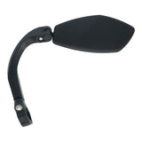 Edge spiegel e-bike links 360 graden verstelbaar 21-26 mm - zwart