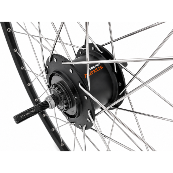 Shimano achterwiel 28 inch zac2000 - nexus 7 rollerbrake - zwart geslepen