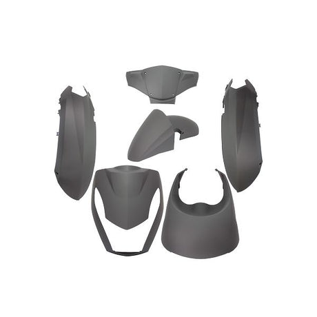 Edge plaatset 6-delig voor peugeot kisbee 2t 4t - mat zwart