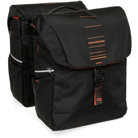 Newlooxs tas vigo dubbel | zwart oranje | mik 2.0 | 40l
