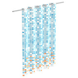 Eisl douchegordijn met mozaïek 200x180x0,2 cm blauw en oranje