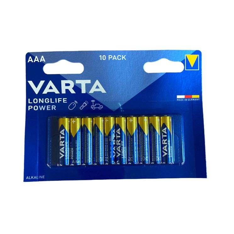 Varta batterij longlife alkaline aaa-batterijen (p10)