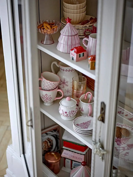 Bloomingville schaal glas roze nalu 13cm