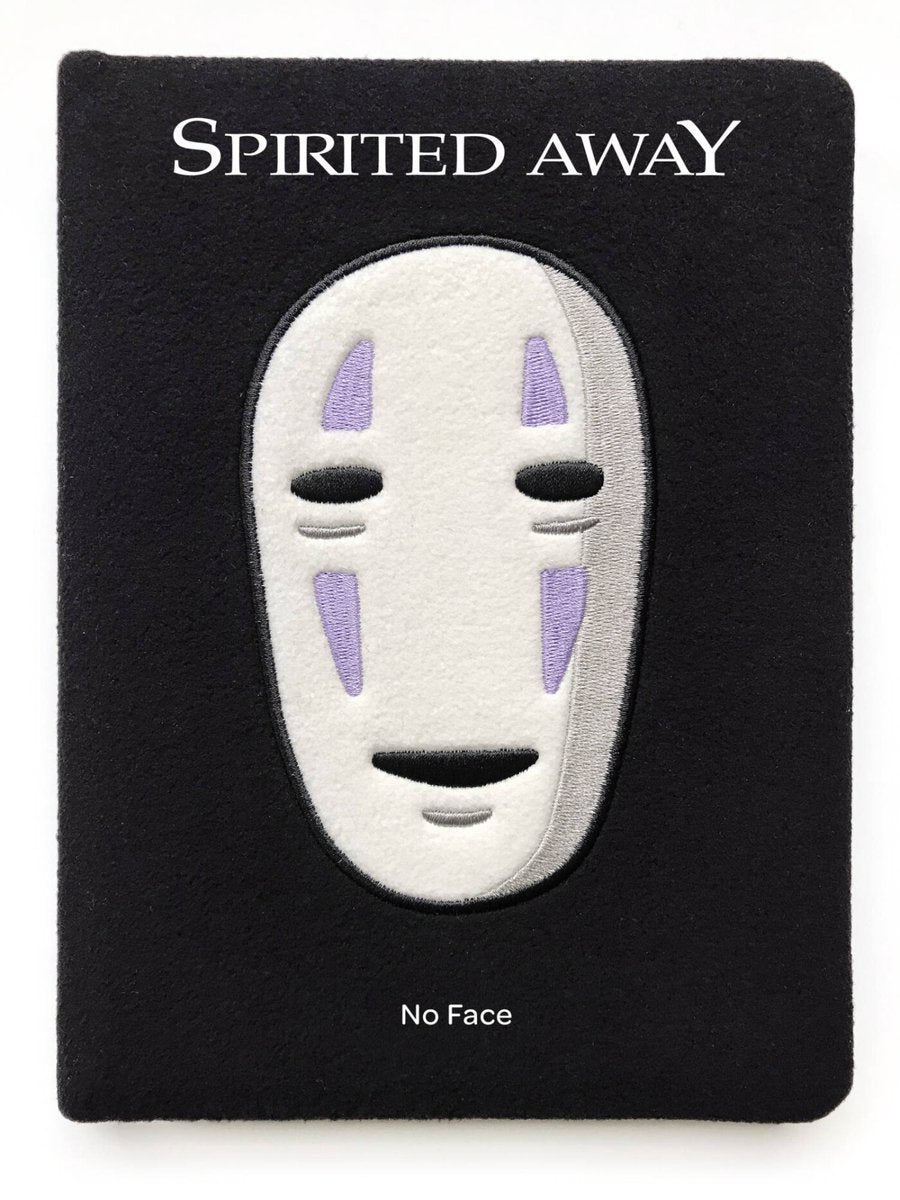 Chronicle books ghibli - spirited away: de reis van chihiro - no face journal with embroidered felt cover