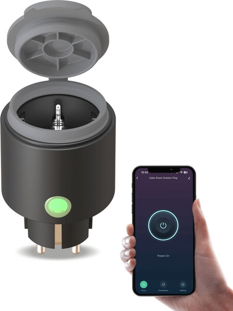 Calex outdoor smart plug - slimme stekker - werkt met bluetooth mesh - ip44 waterdicht